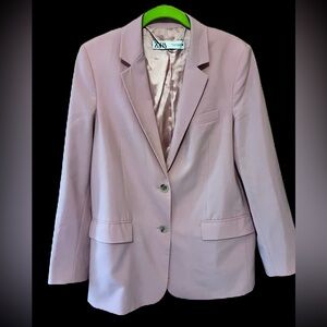 ✨ Zara 2-Button Blazer – Size M (Dusty Rose Pink) ✨
